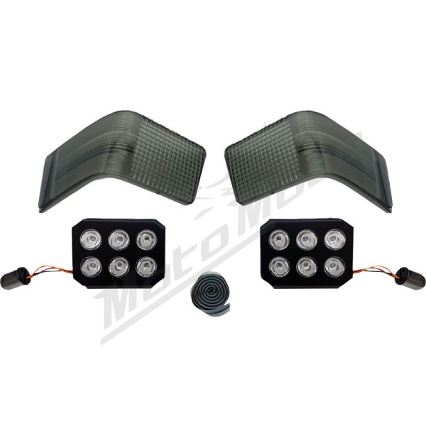 CUSTOM DYNAMICS LED Tour-Pak Run/Brake Lights with Lenses Harley Davidson FLHT / FLHTCU / FLHTCUI 1340-1690cc 89-13