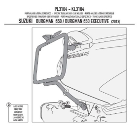 KAPPA Monokey Side Case Holder Suzuki Burgman 650 13-20