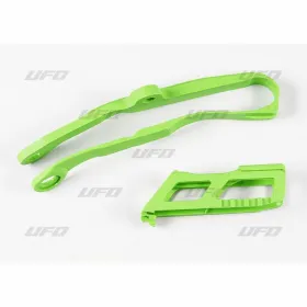 UFO Green Chain Guide and Swingarm Chain Slider Kit Kawasaki KXF 250-450cc 16-20