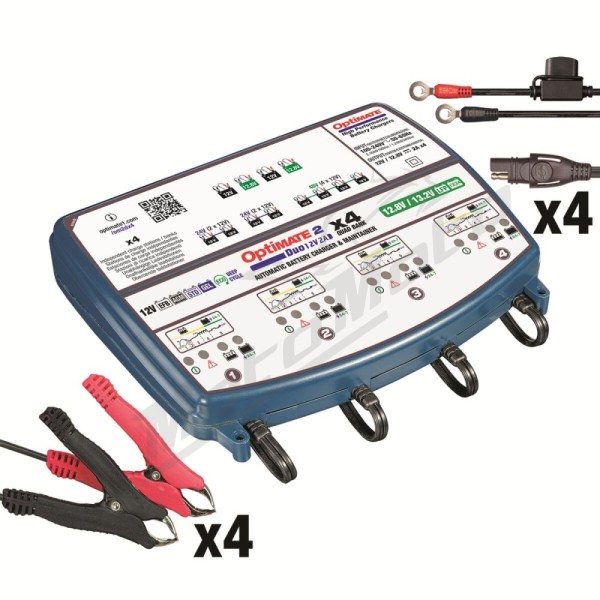 TECMATE OptiMate 2 DUO x 4 Bank Battery Charger