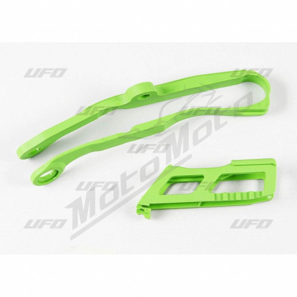 UFO Žalias grandinės šliaužiklio kompl. Kawasaki KXF 250-450cc 16-20