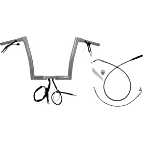 FAT BAGGERS 1-1/4" EZ Install Flat Top Sharknose Handlebar Kit Chrome 32mm 89cm (20,5cm)