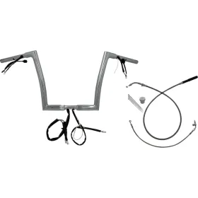 FAT BAGGERS 1-1/4" EZ Install Flat Top Sharknose Handlebar Kit Chrome 32mm 89cm (20,5cm)