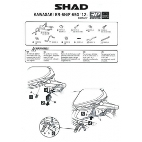 SIDE CASE HOLDER SET FOR KAWASAKI ER 650cc 2012-2017