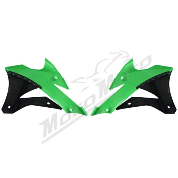Radiator covers green / black CEMOTO YAMAHA WR / YZ 250-450cc 2014-2019
