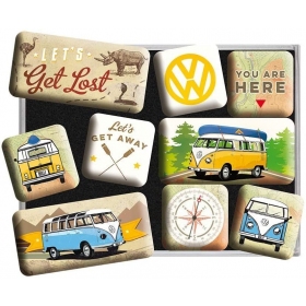 Set of magnets VW BULLI 2,2x2,2 / 4,5x2,2 9pcs.