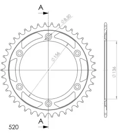 Supersprox Steel Rear sprocket Black 43t