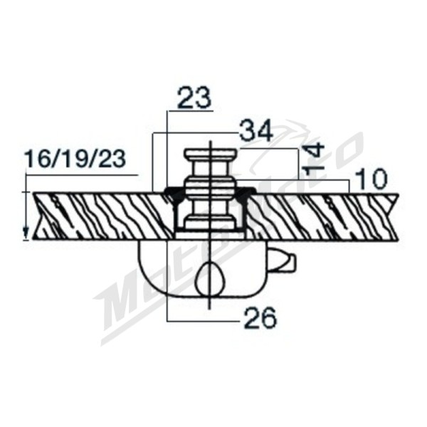 Osculati Pushbutton spring lock