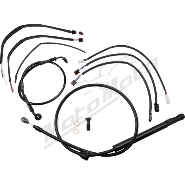 BURLY BRAND T-Bars handlebars Cables / Brake Lines / Wires Extension Kit Harley Davidson 1750-1923cc 2018-2026
