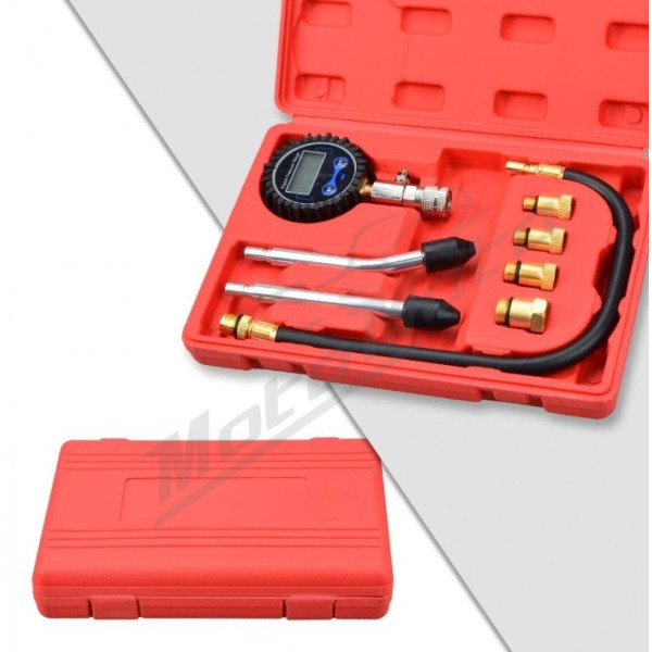 Compression tester for gasoline engine set of 8 pcs (digital)