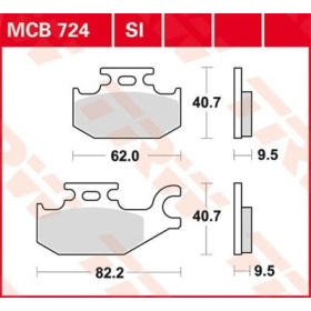TRW SI Series Sindered Off-Road Brake Pads Can Am / John Deere / Yamaha 250-1000cc 01-17