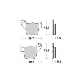 Brake pads RMS MCB730 STANDARD