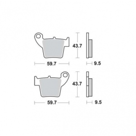 Brake pads RMS MCB730 STANDARD