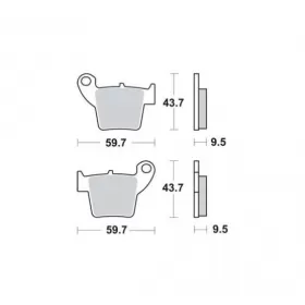 Brake pads RMS MCB730 STANDARD