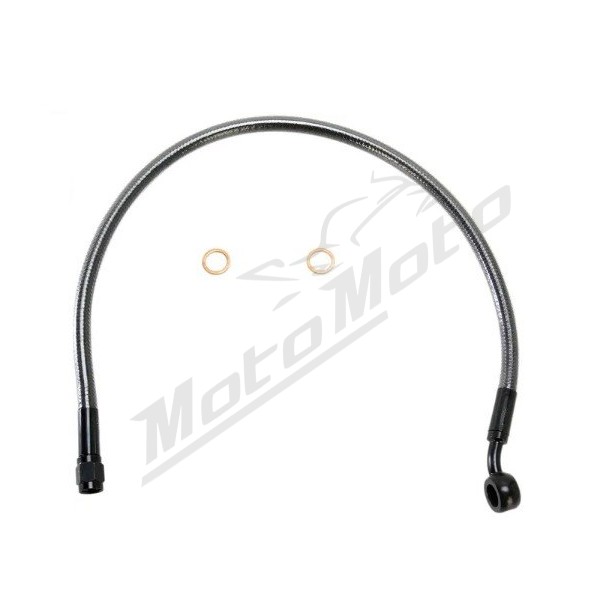 MAGNUM SHIELDING Front Upper Ø10mm ABS  Brake Line 48.5cm 35° Harley Davidson FLTRK / FLTRU / XL 1200/1868 14-20