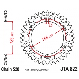 Rear sprocket ALU JTA822