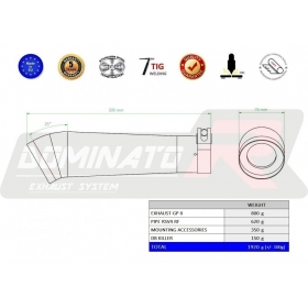 Duslintuvo kompl. Dominator GP 2 APRILIA RSV4 RF 2015-2016