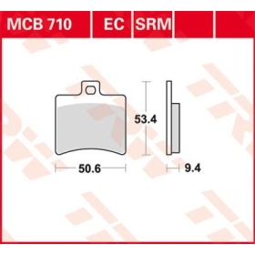 TRW All Round MCB710 Sintered Metal Brake Pads Aprilia / Beta / Derbi / Generic / Hyosung / Keeway / Malaguti / TGB 50-650cc 99-20
