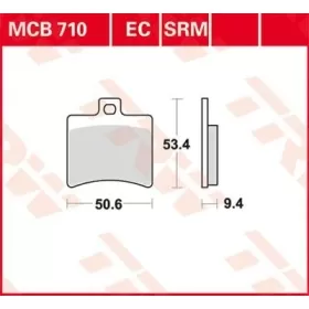 TRW All Round MCB710 Sintered Metal Brake Pads Aprilia / Beta / Derbi / Generic / Hyosung / Keeway / Malaguti / TGB 50-650cc 99-20