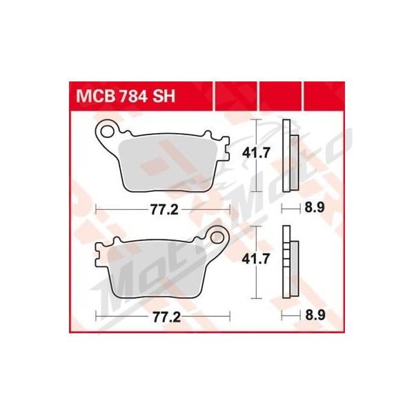 TRW SH Series Sindered Rear Brake Pads Honda / Kawasaki / Suzuki / Yamaha 600-1000cc 06-25