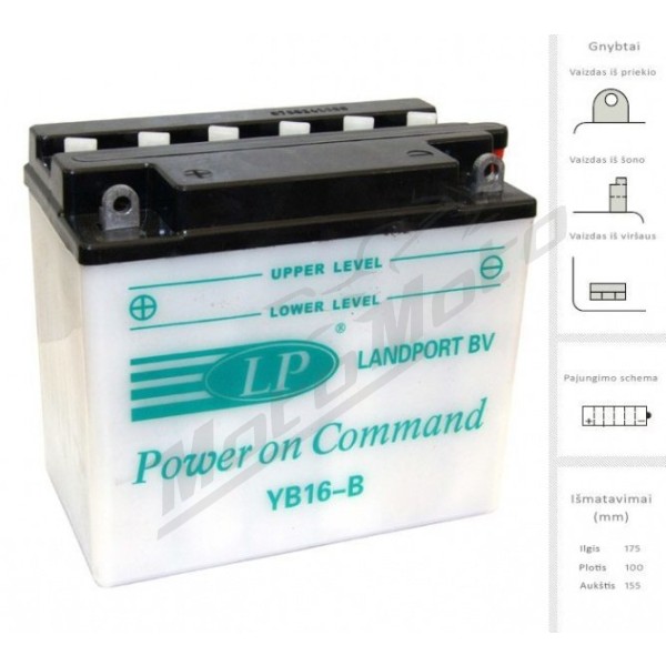 LANDPORT Accumulator 19 Ah 12V YB16-B