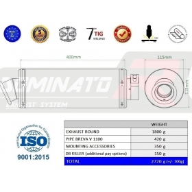 Duslintuvo bakelis Dominator ROUND MOTO GUZZI BREVA V 1100 