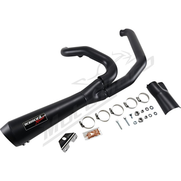 BASSANI XHAUST Road Rage 2:1 Short Exhaust System Harley Davidson FLH / FLHFB / FLHR 1750-1977cc 17-25