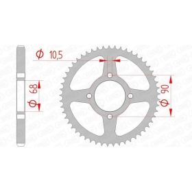 AFAM Steel Standard Rear Sprocket 428 53 teeth HONDA MTX 125 83-85