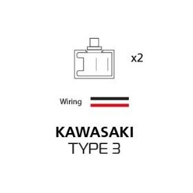 Posūkių signalų laidų jungtis Kawasaki (Tipas 3)