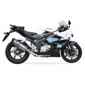 IXIL Hexoval Xtrem Silencer Stainless Steel / Aluminium Black - Hyosung GT 650S/R/RI 2002-2014 OG4051VSE