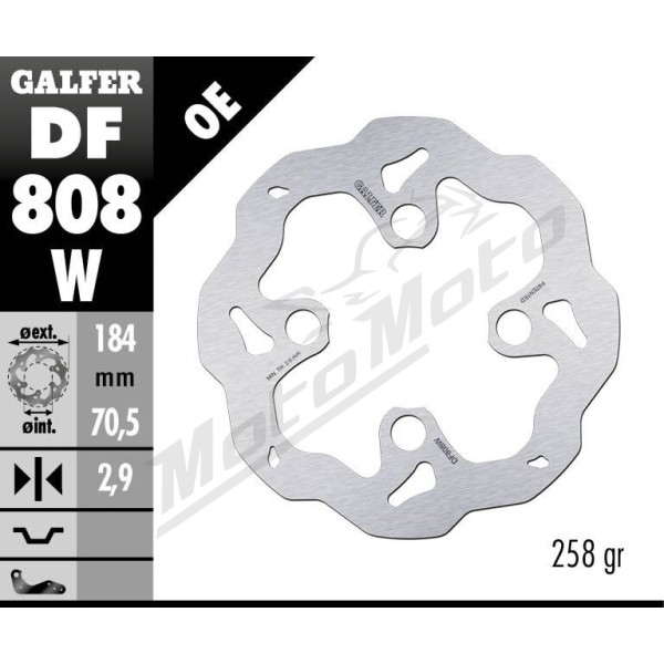 GALFER Wave® Front Brake Rotor Beta / Electric Motion / GasGas / Honda / Scorpa / Sherco / TRS / Vertigo 80-320cc 01-25