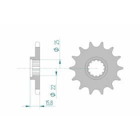 AFAM Steel Standard Front Sprocket 24508 - 525 14-15 teeth KAWASAKI NINJA ZX-6 R 98-02
