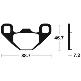 TECNIUM MX/ATV stabdžių trinkelės MO406 Polaris RZR 170 09-16