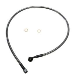MAGNUM SHIELDING Designer Series Ø10mm Front Upper Brake Line Black ABS 76cm 35° Harley Davidson FXDF / FLH / FLHP / FLHR 1690/1923 13-25