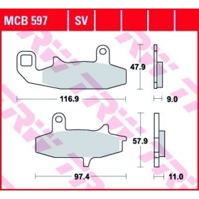 STABDŽIŲ TRINKELĖS TRW MCB597SV ROUTE