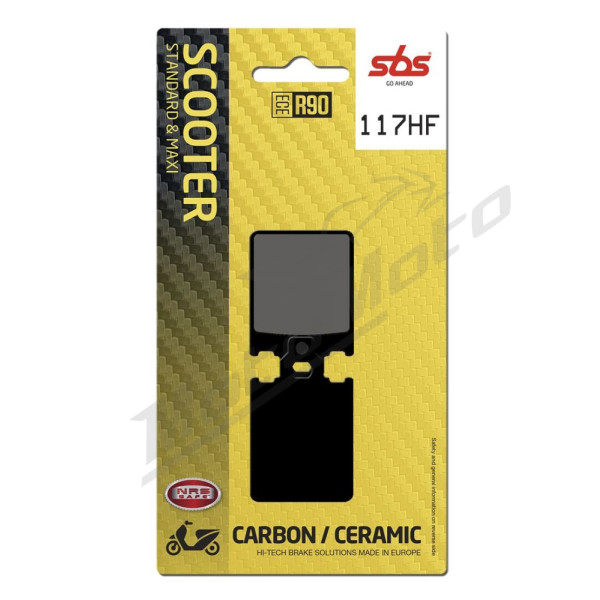 SBS HF Street Ceramic Brake Pads Front 117HF Aprilia / Italjet / Piaggio 50-125 92-03 