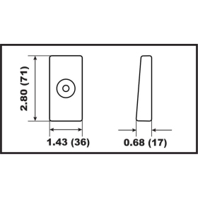 Perf anods variklio tvirtinimo dalis Honda BF60-BF250 (2 vnt.)
