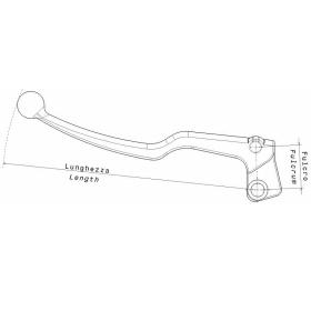 DOMINO Complete left Lever Black MBK/Yamaha 1990 - 2017