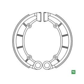 Newfren rear brake shoes (180X35MM) Kawasaki KLF / KVF / H1 / KH1 300-500cc 73-05