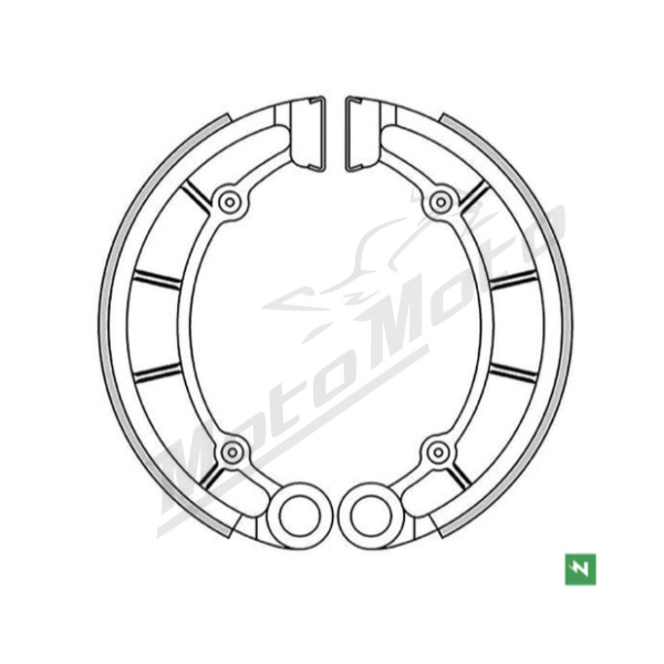 Newfren rear brake shoes (180X35MM) Kawasaki KLF / KVF / H1 / KH1 300-500cc 73-05