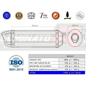 Exhausts silincers Dominator HP1 HONDA CBR 1100 XX 1996-2006