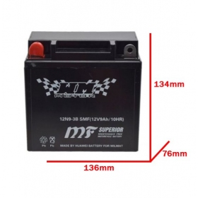 Battery 12N9-3B SMF 12V / 9Ah