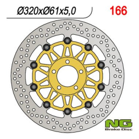 NG Front Floating Brake Disc 320X61X5mm Kawasaki VN / ZX / ZXR / ZZR 750-4600cc 89-08