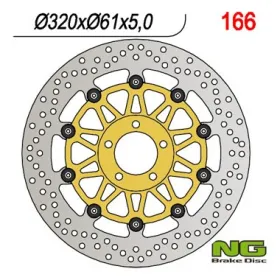 NG Front Floating Brake Disc 320X61X5mm Kawasaki VN / ZX / ZXR / ZZR 750-4600cc 89-08