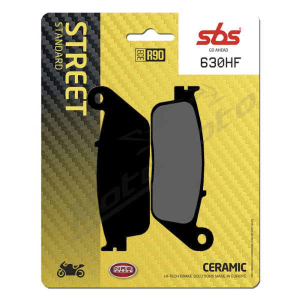 SBS HF Street 630HF Ceramic Organic Brake Pads Daelim / Honda / Triumph / Victory 125-1500cc 88-18