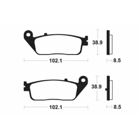 TECNIUM Maxi Scooter Sintered Metal Brake pads - MSS383 Kymco Myroad / X Citing 400-700cc 05-24