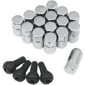 MOOSE OFFROAD FOUR WHEEL Replacement ATV/UTV Wheel Lug Nuts with Valve Stems Arctic Cat / Can Am / Honda / Kawasaki / Kymco / Polaris / Suzuki / Yamaha 250-1000 87-25