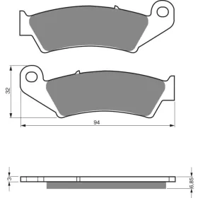 GOLDFREN Brake Pads 041 Ceramic Carbon AD Aprilia / Beta / GasGas / Honda / Kawasaki / Suzuki / Yamaha 125-650 93-23