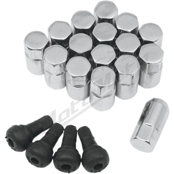 MOOSE OFFROAD FOUR WHEEL Replacement ATV/UTV Wheel Lug Nuts with Valve Stems Arctic Cat / Can Am / Honda / Kawasaki / Kymco / Polaris / Suzuki / Yamaha 250-1000 87-25