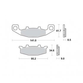 BRAKE PADS FERODO FDB481EF STANDARD ECO FRICTION